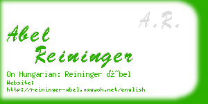 abel reininger business card